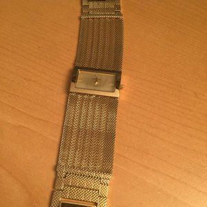 Anne Klein Mesh Band Gold Tone Watch